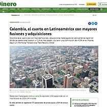 Colombia, el cuarto en Latinoamrica con mayores fusiones y adquisiciones